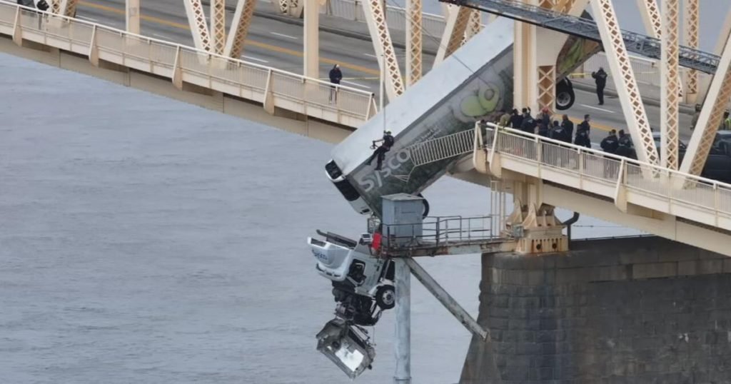 Jeffersonville man charged in connection to crash that sent semitruck dangling off Second Street Bridge - WDRB
