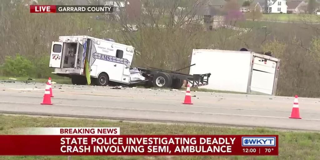 WATCH: Two dead after crash involving ambulance & semi truck - WKYT