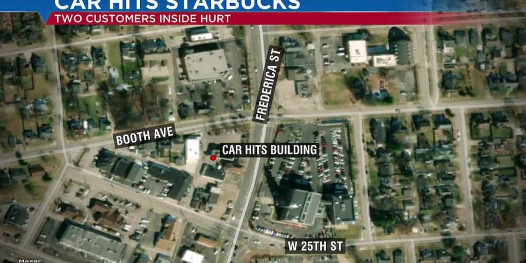 Two customers hurt after car crashes into Starbucks in Owensboro, police say - 14 News WFIE Evansville